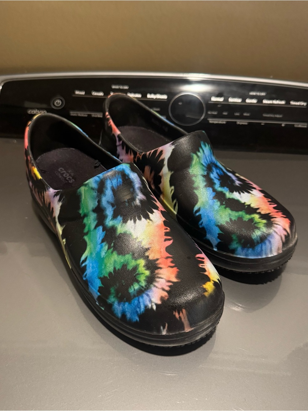 Crocs Neria Pro II LiteRide Tie Dye Work Clogs Women’s Size 9